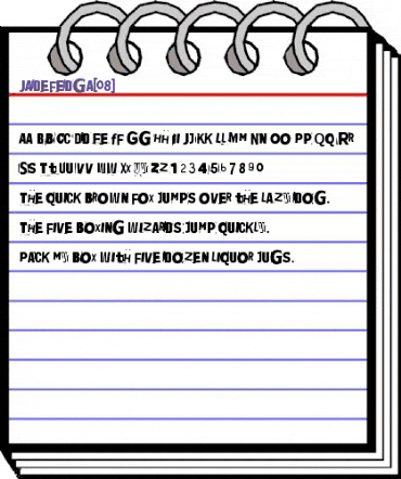 Jadefedga[08] Regular animated font preview